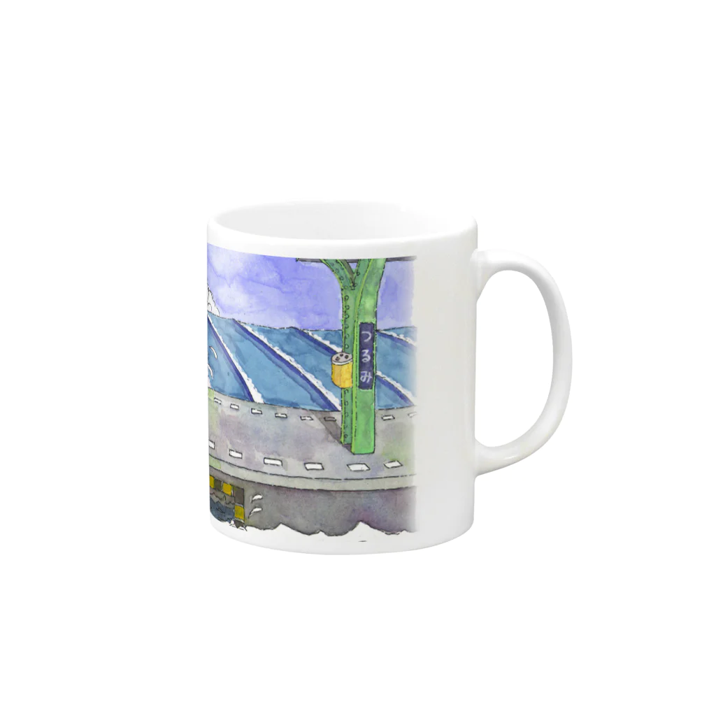 石田 汲の海の駅 Mug :right side of the handle