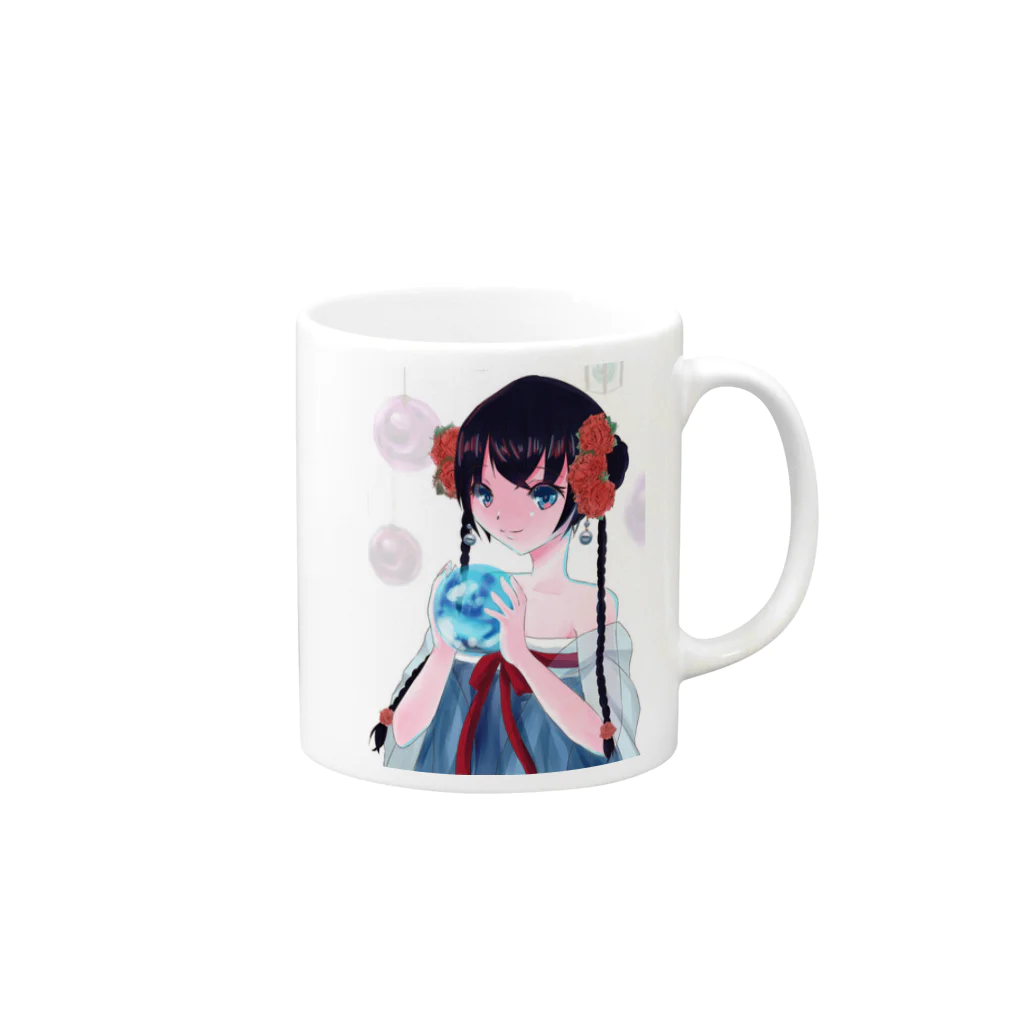 呉羽　ユミのガラスの世界 Mug :right side of the handle