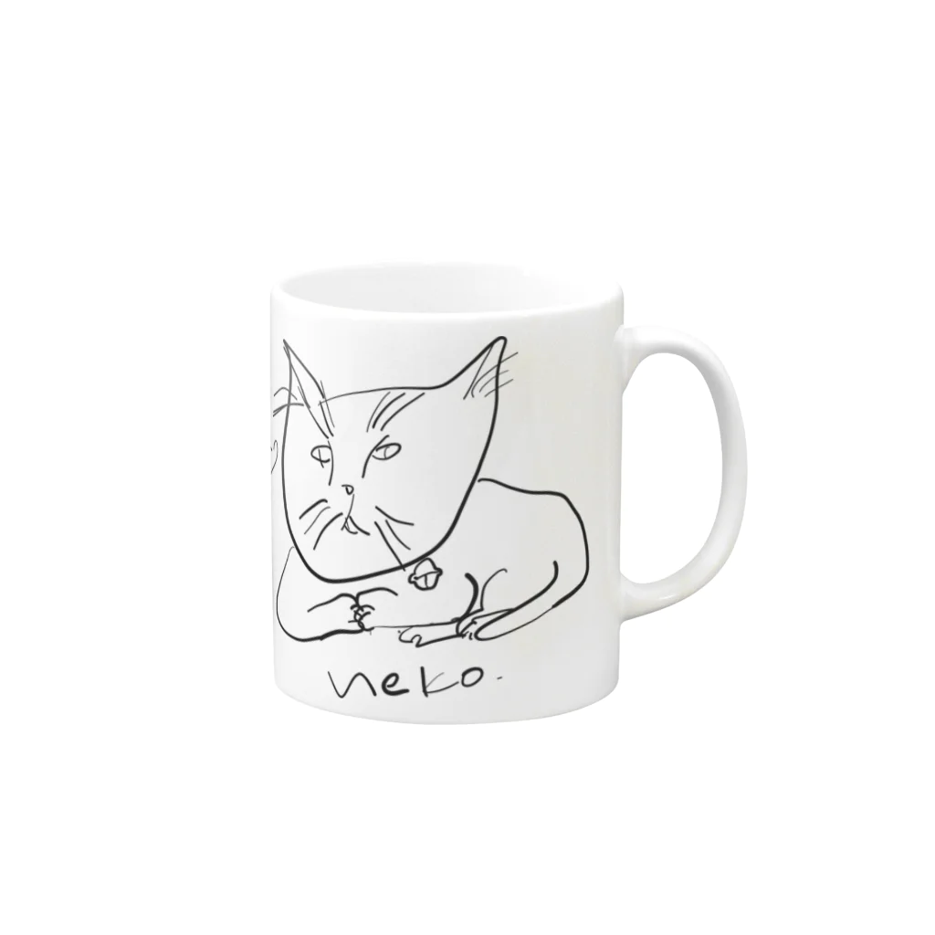 heuteのneko Mug :right side of the handle