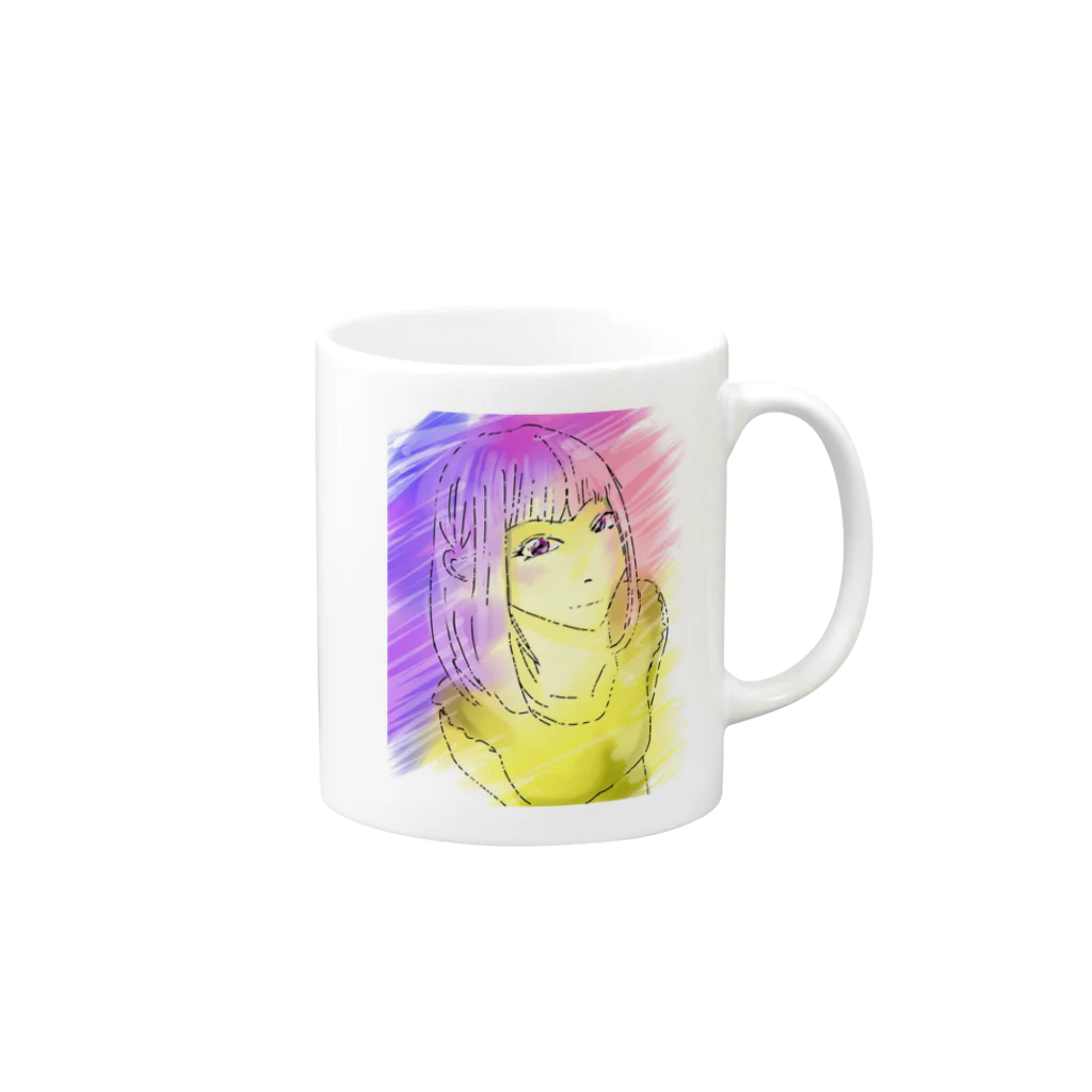 地球しんりゃく屋のcolorfull Mug :right side of the handle