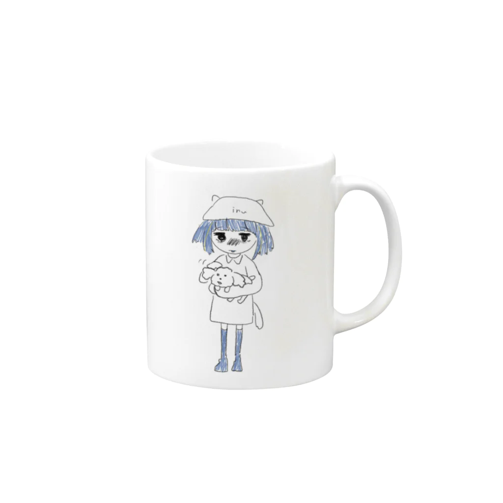 nemuiのあおーい Mug :right side of the handle