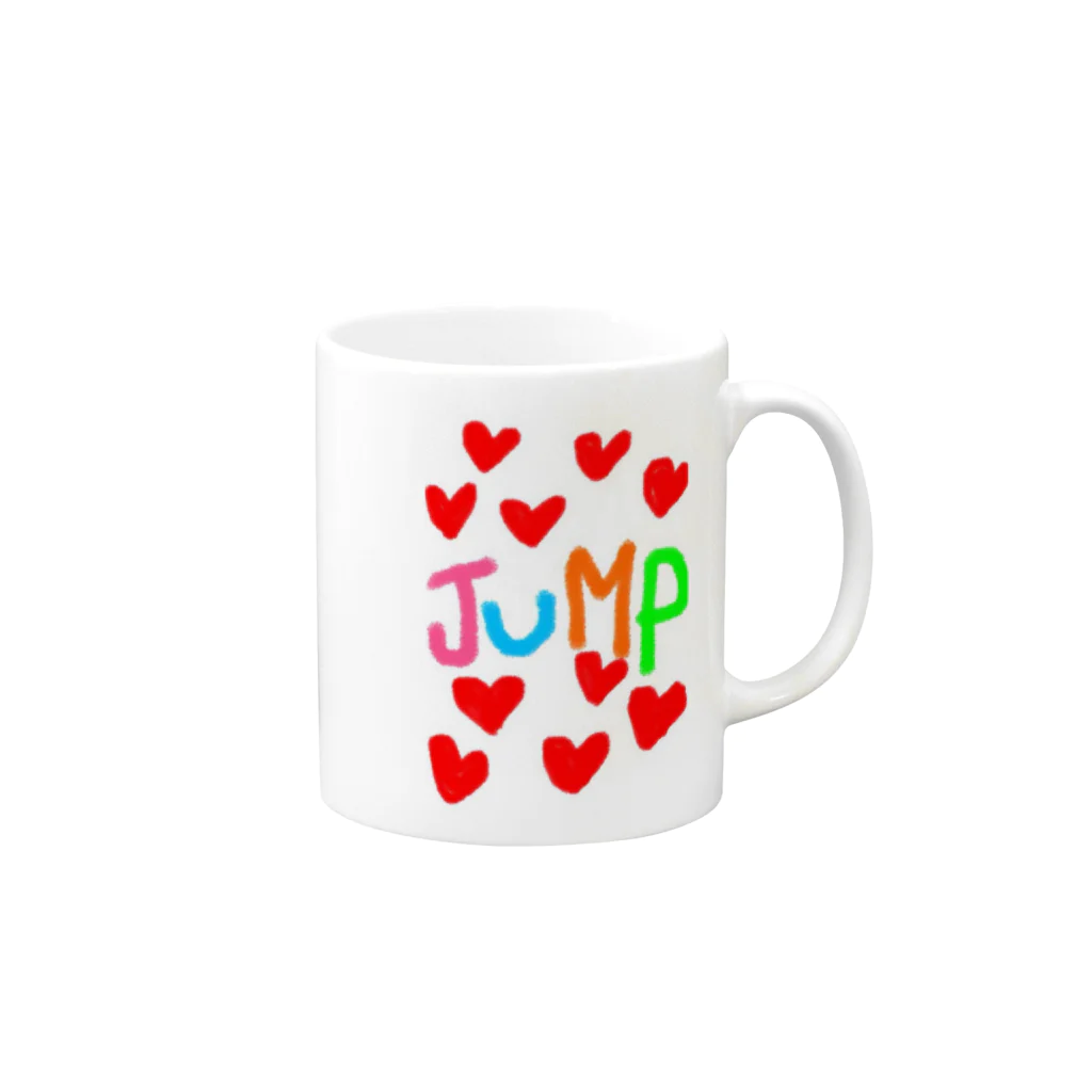 するめちゃんのJUMPマグカップ(ハート) Mug :right side of the handle