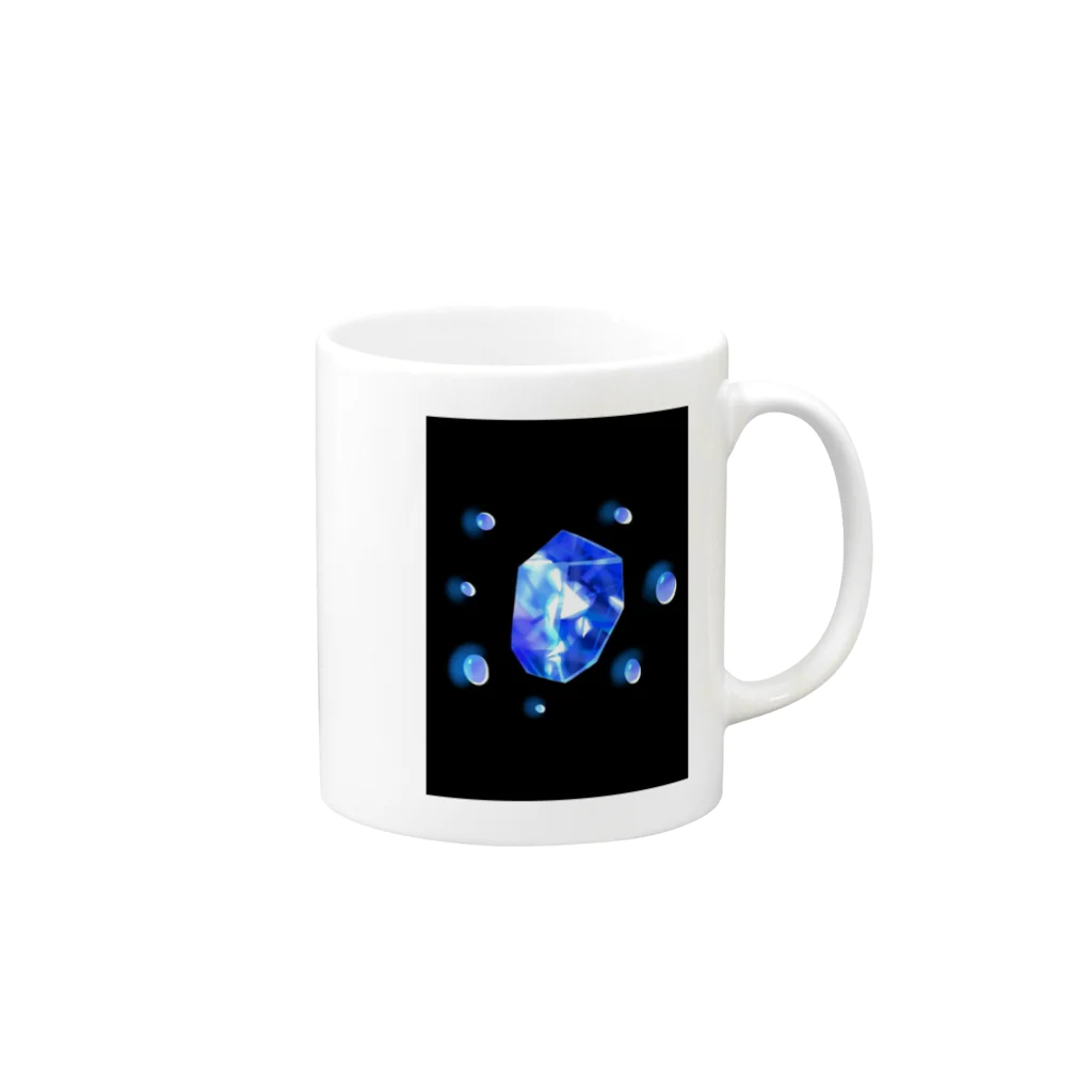 オリジナルショップmikuの宝石イラストグッズ Mug :right side of the handle