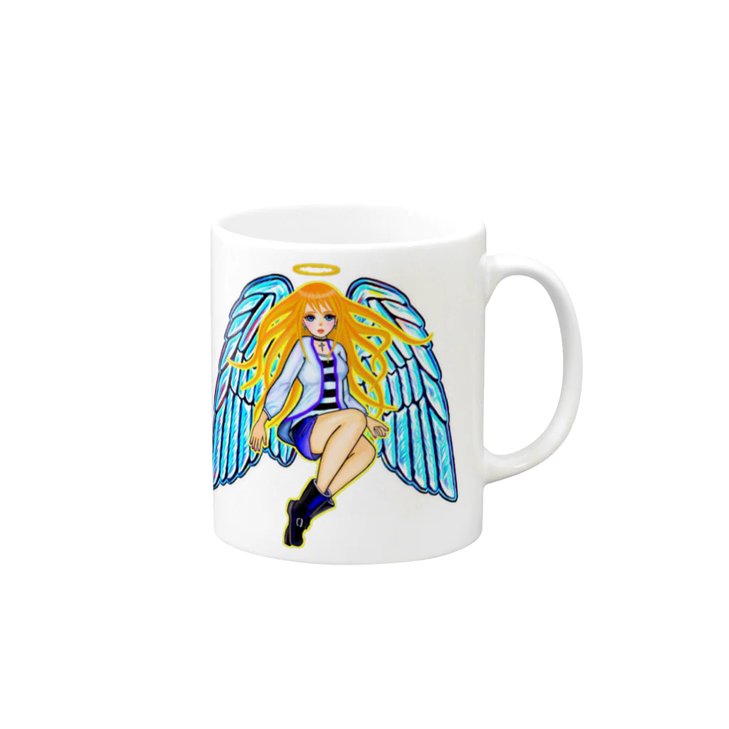 An'reiya 【 team✩ALB 】の天使アバター Mug :right side of the handle