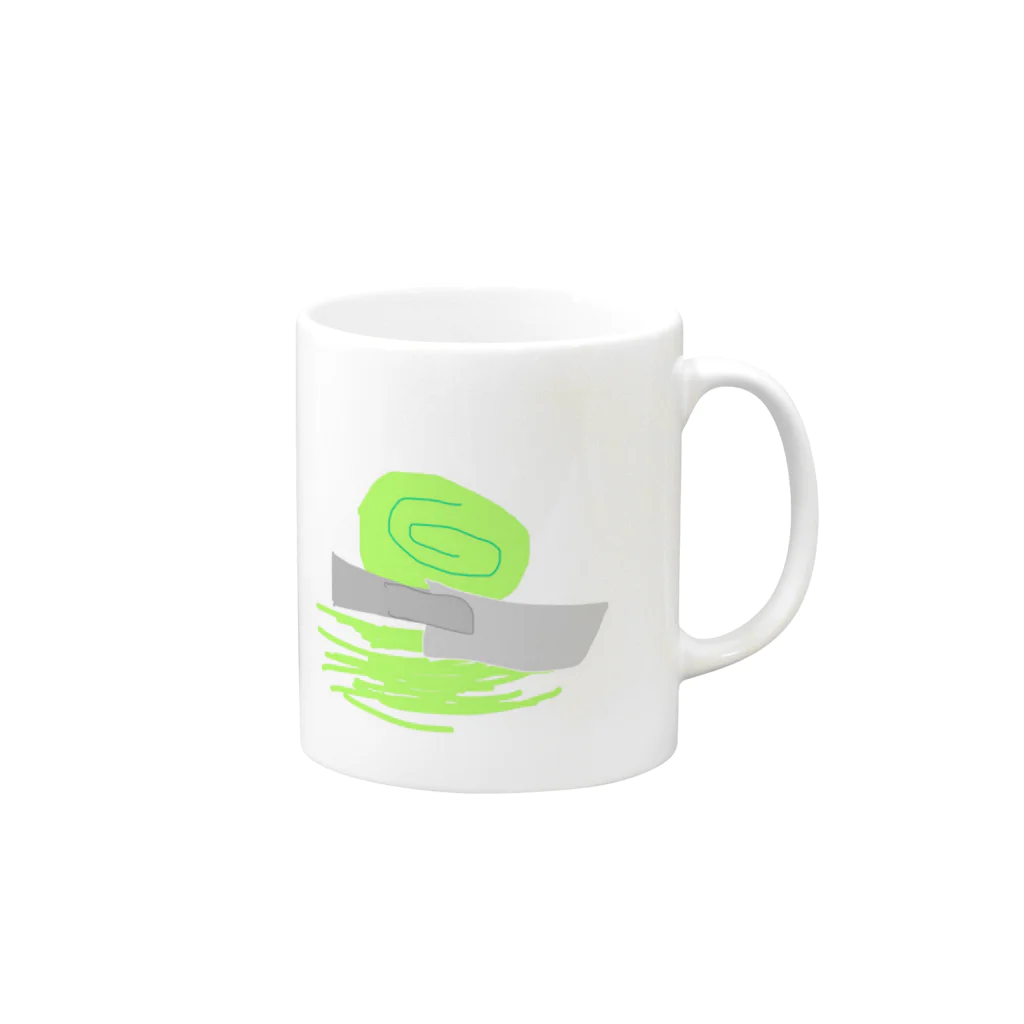 紅茶と水くださいのキャベツ Mug :right side of the handle