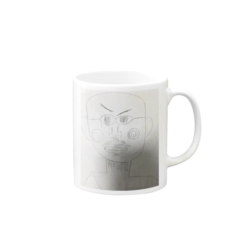 mutsumiのじぃじのマグカップ Mug :right side of the handle