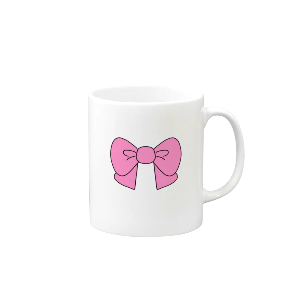 RionのRibbon(ピンク) Mug :right side of the handle