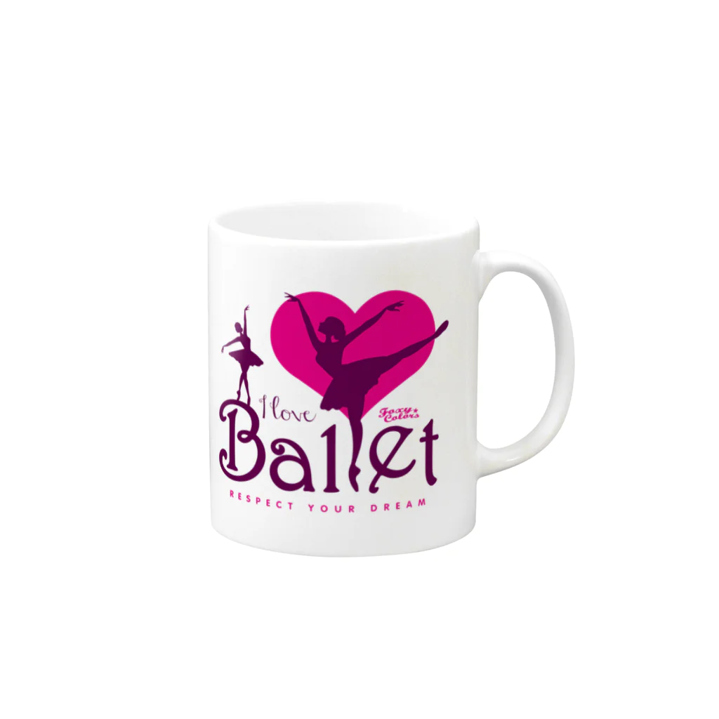 FOXY COLORSのI Love Ballet A マグカップの取っ手の右面