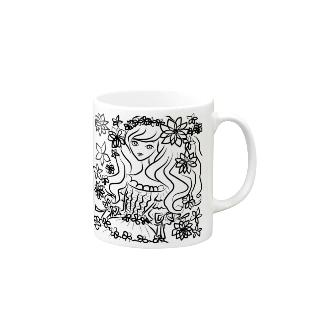 neko*neko*の女の子・モモ Mug :right side of the handle