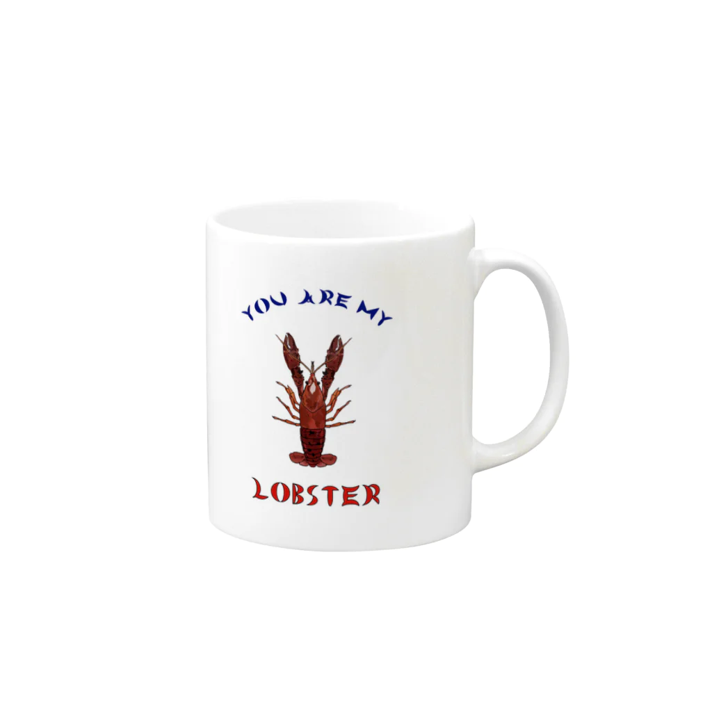 KAYのYou Are My Lobster Mug :right side of the handle