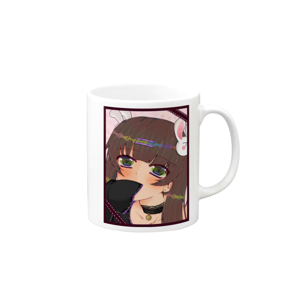 撃神さんのおうちのうさぎっ娘のヒミツ Mug :right side of the handle