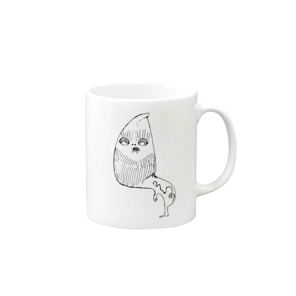 kmixchangeのカブリモン Mug :right side of the handle