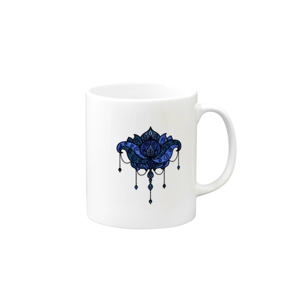 flower gardenの青薔薇 Mug :right side of the handle