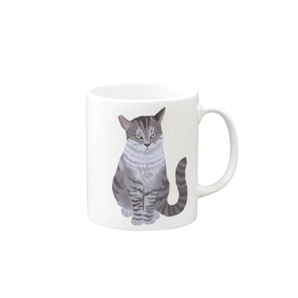 muramotochihiroのギザ耳CAT Mug :right side of the handle