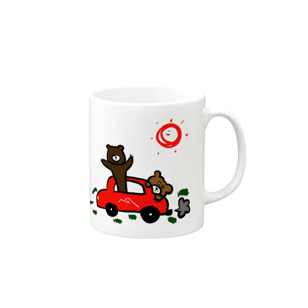 &POEMのクマ、運転始めました Mug :right side of the handle