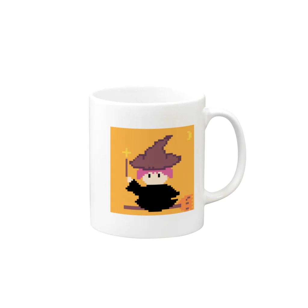 マルポロの素敵な夜の魔女っ子ちゃん Mug :right side of the handle