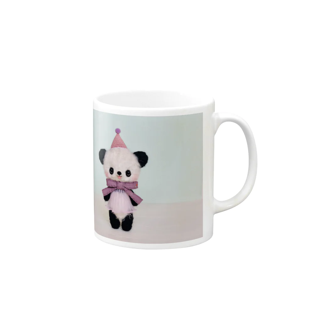 CURIOUSのパンダちゃん Mug :right side of the handle