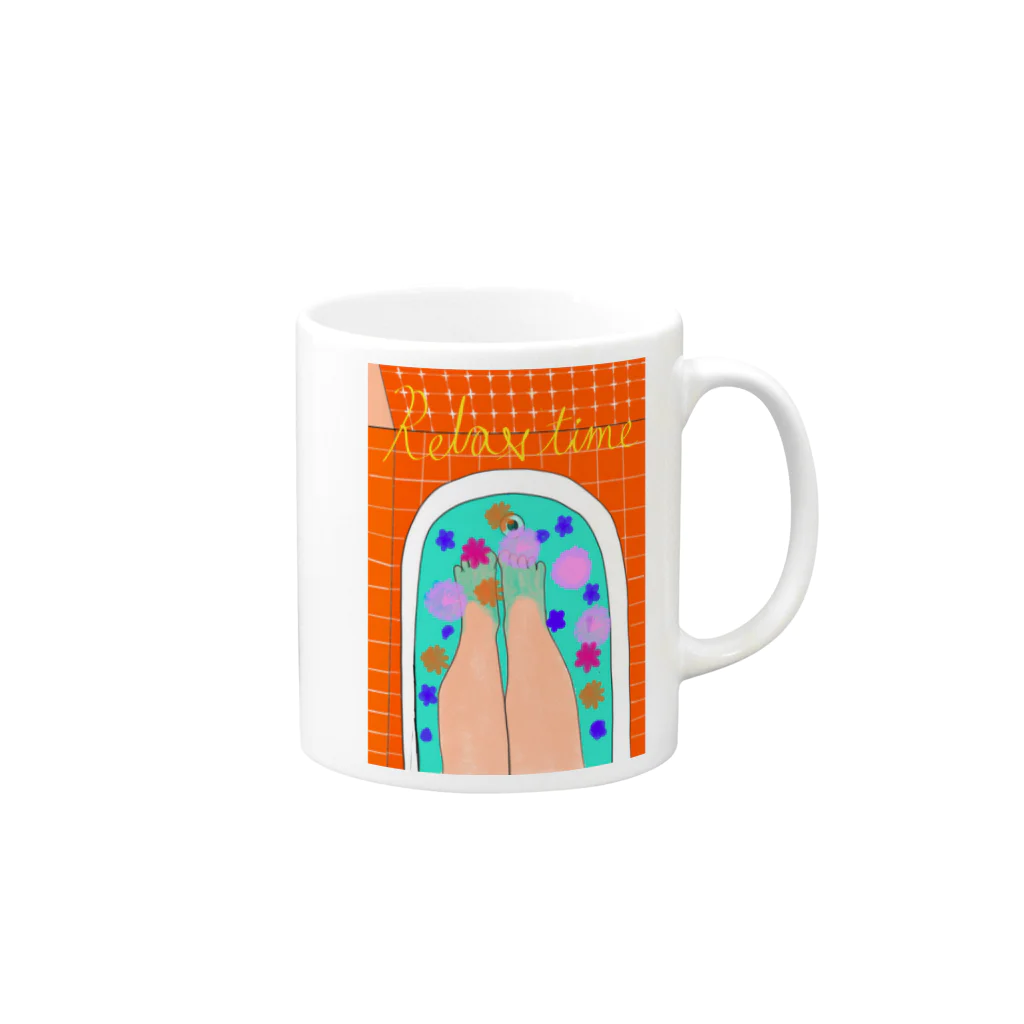 天然記念物のRelax time Mug :right side of the handle