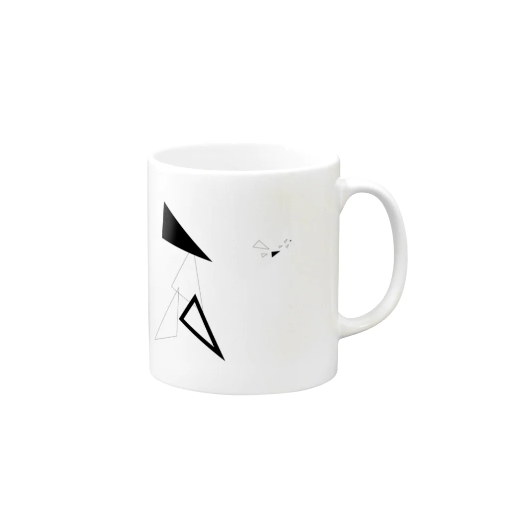 YükaCh!ka(ユカチカ)のサンカク-2 Mug :right side of the handle