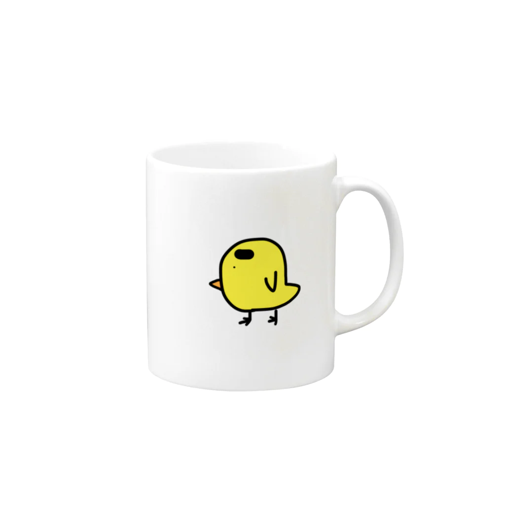 hiyowaの太眉ひよこ Mug :right side of the handle