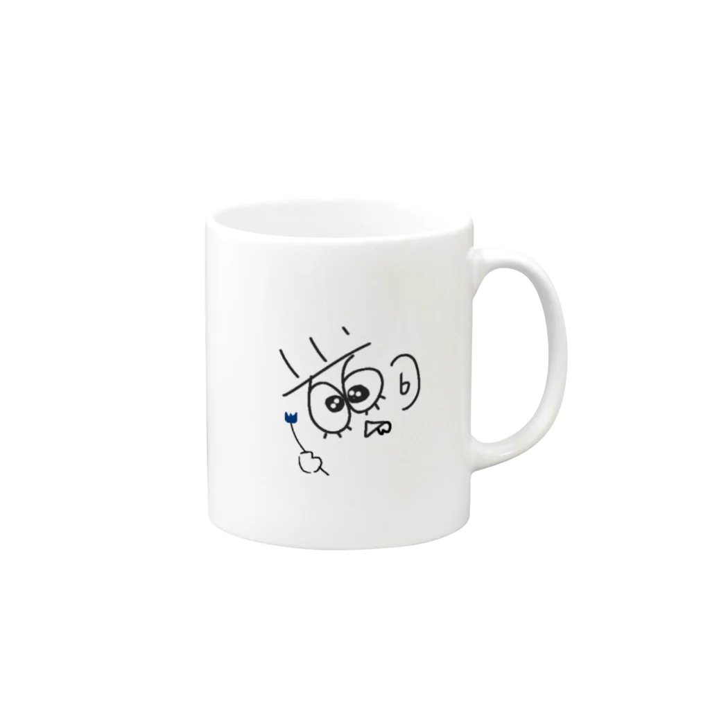 ぷぅのよだれちゃん-お花ばーじょん- Mug :right side of the handle