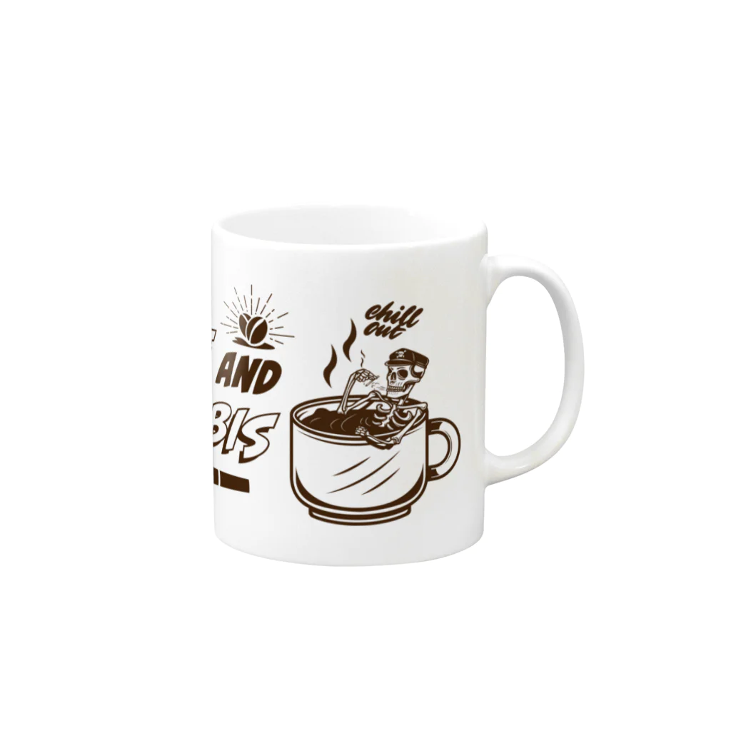 420 MUSIC FACTORYのCoffee＆Cannabis（コーヒーと大麻）　#2 Mug :right side of the handle