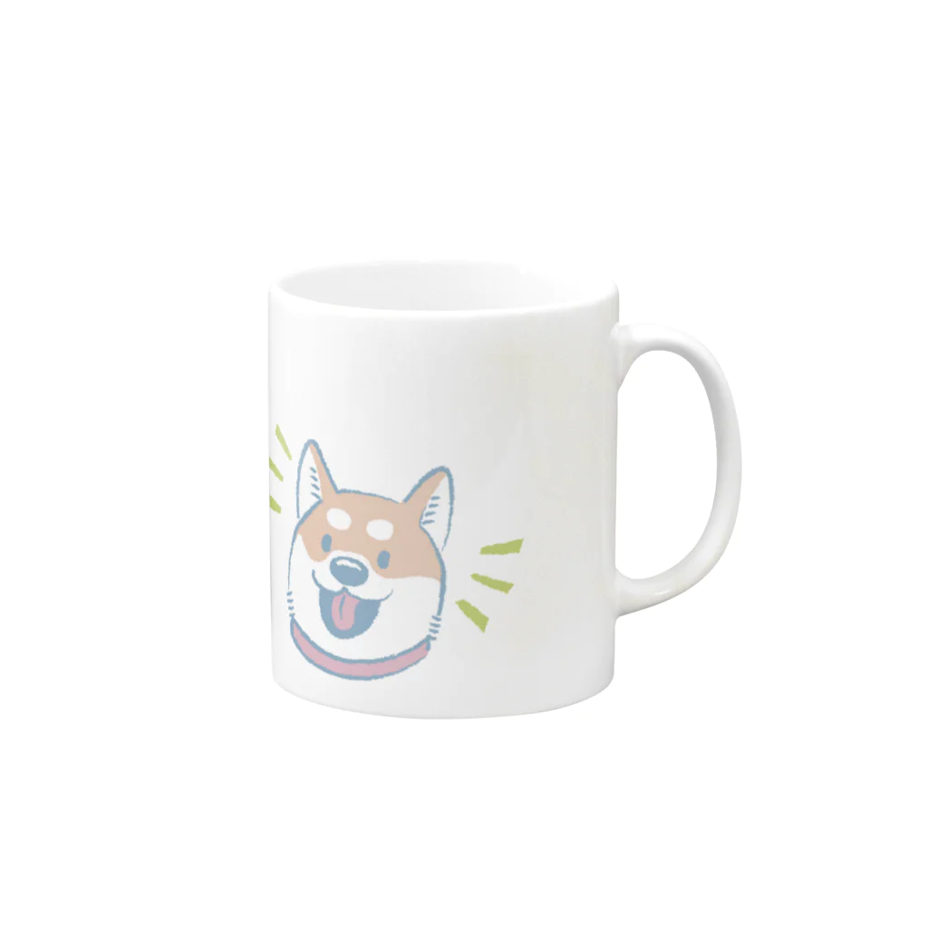 Module SUZURI店のイヌちゃんマグカップ smile Mug :right side of the handle