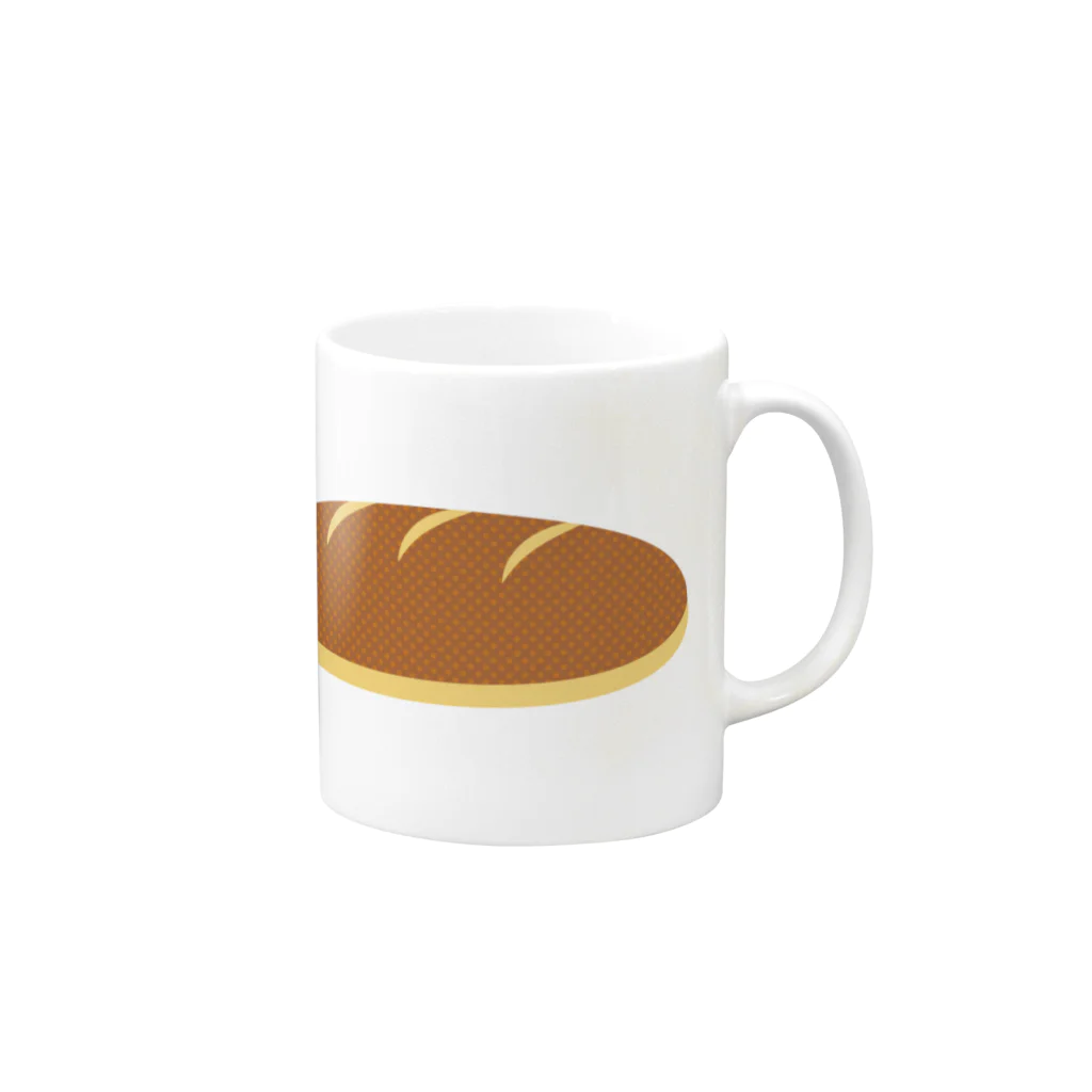 giocareのこっぺぱん Mug :right side of the handle