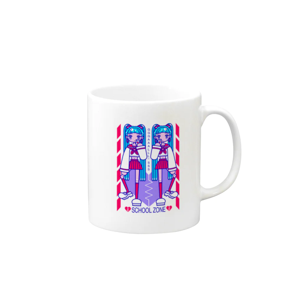 シクシクのGGGAAALLL’’SSS Mug :right side of the handle