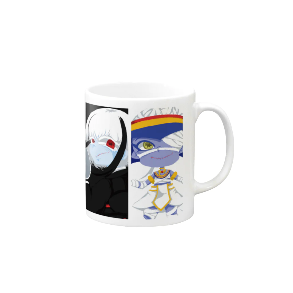 ゾンビちゃんズの別荘の死体戦隊ゾンビちゃんズ Mug :right side of the handle