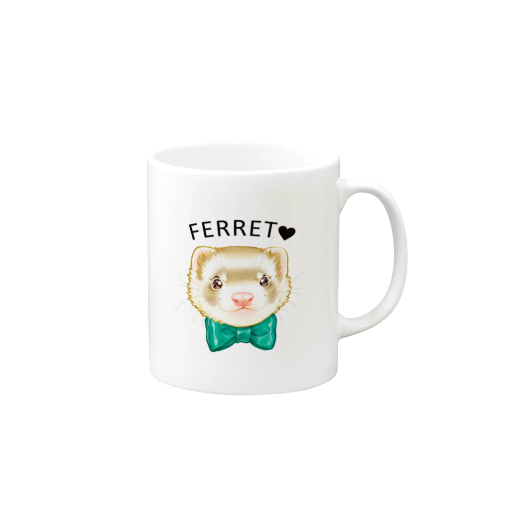 いちごだわし🐹のＦＥＲＲＥＴ♥バタースコッチ マグカップの取っ手の右面