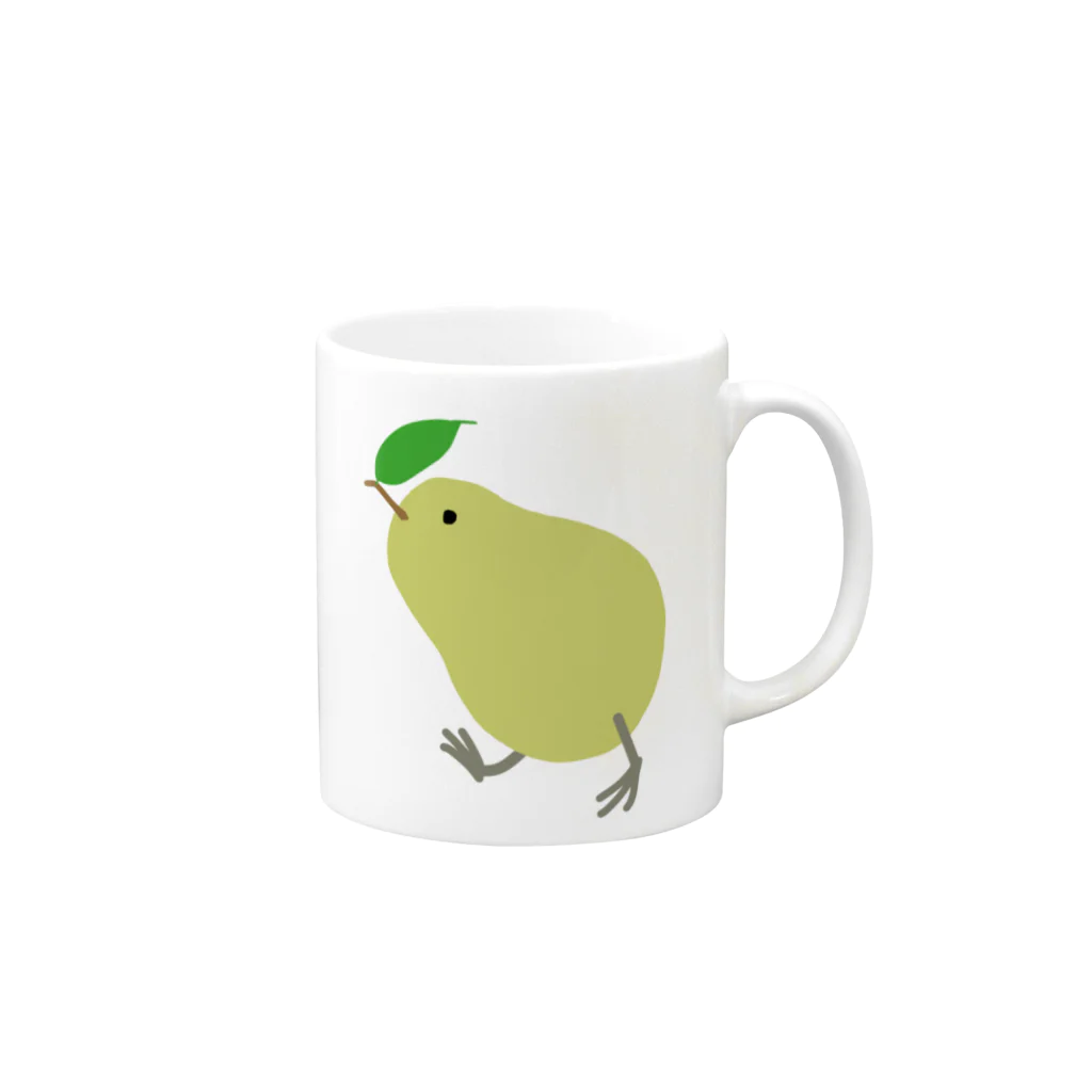 ゆた麻呂亭のキーウィor洋梨？ Mug :right side of the handle