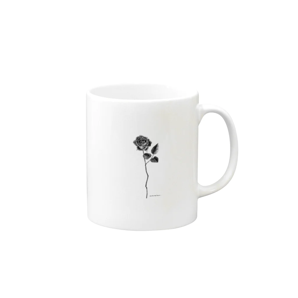 カタナシ　ウミのRose Mug :right side of the handle