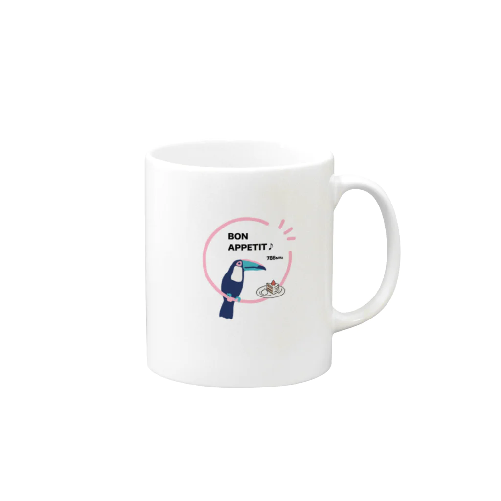 786💕MHzの【786MHz】 - BON APPETIT♪ - Mug :right side of the handle