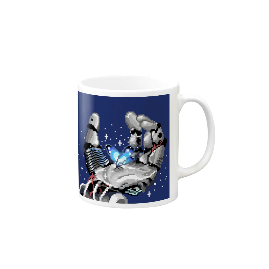 shion_dotsの夜光虫 Mug :right side of the handle