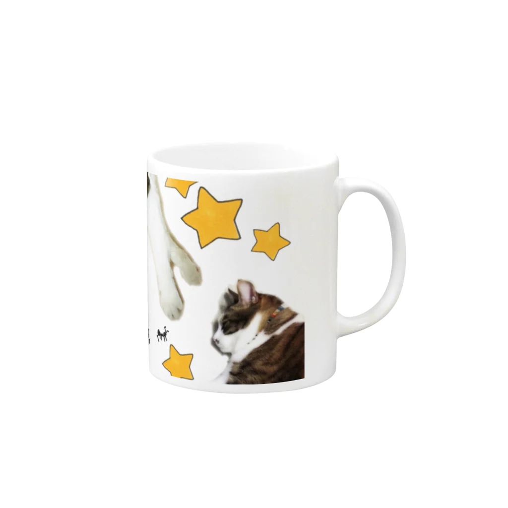 とっこのにゃあきちくん✩いっぱい Mug :right side of the handle