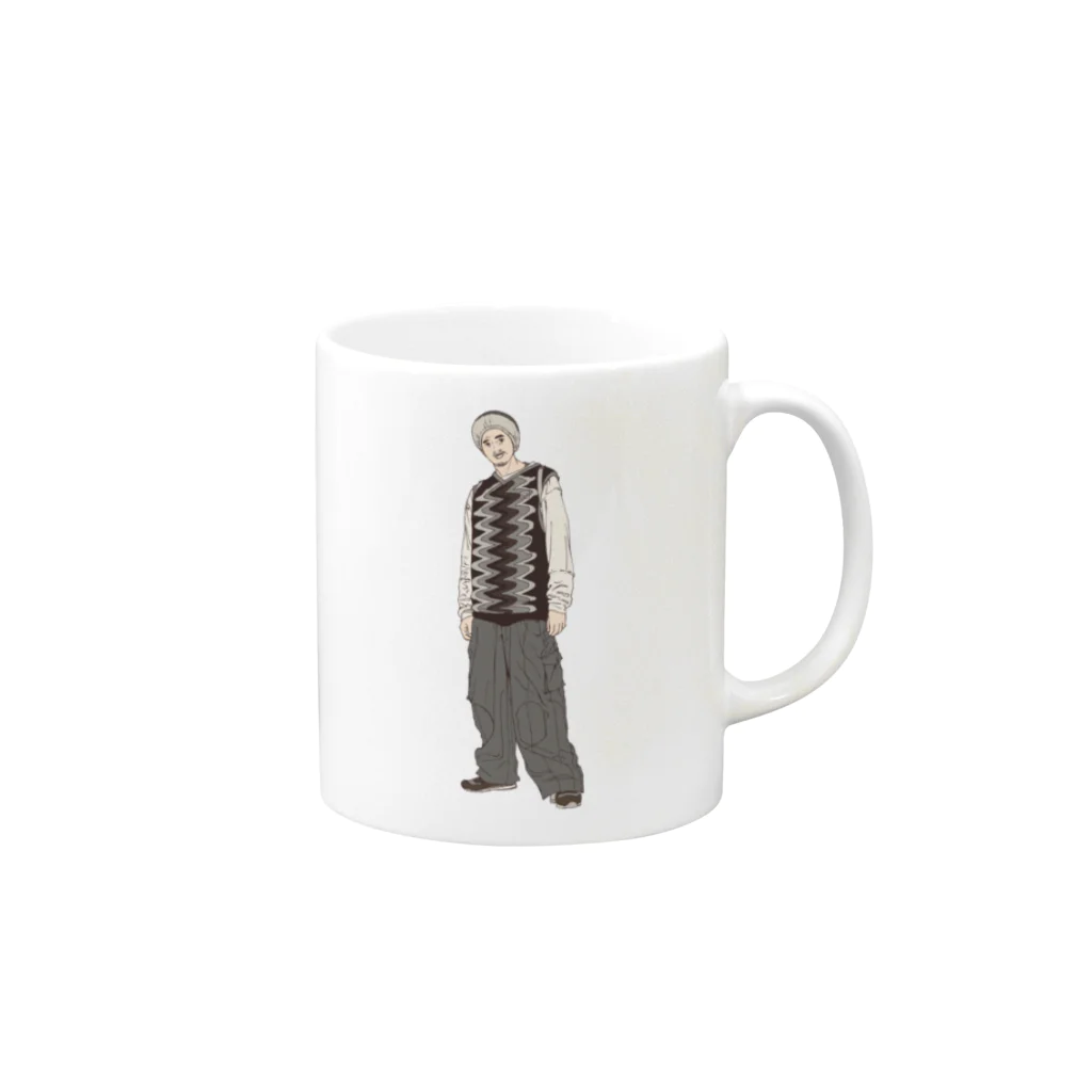 Fickleのrasta Mug :right side of the handle