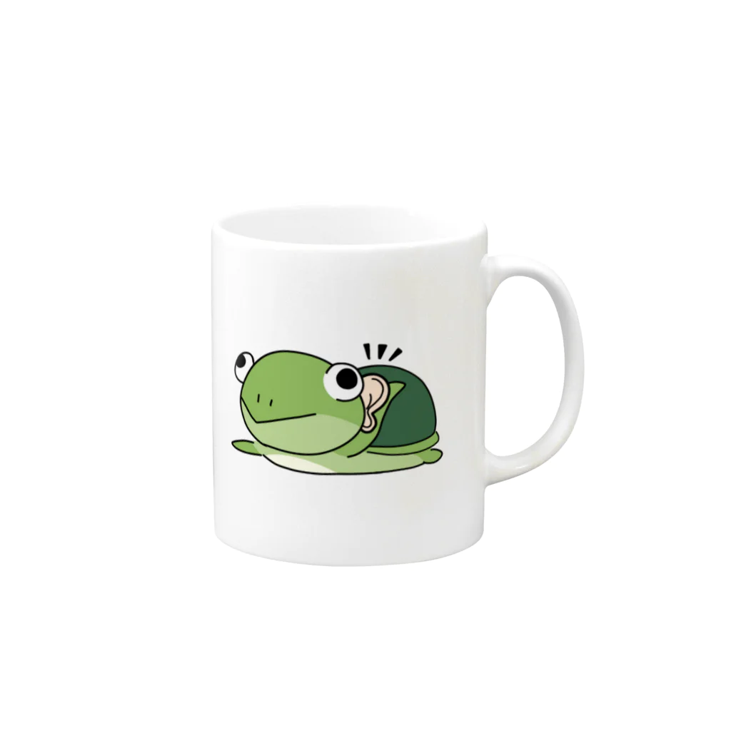 あおがねミラクルショッピングのカタパルトくん Mug :right side of the handle