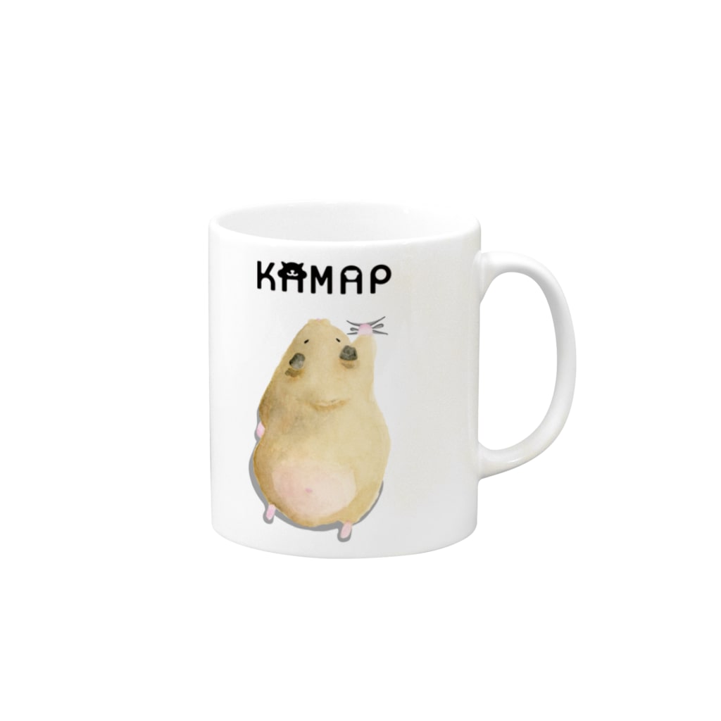 KAMAP ＆ Ricaの【KAMAP】ぎゅっとキンクマハムスター Mug :right side of the handle