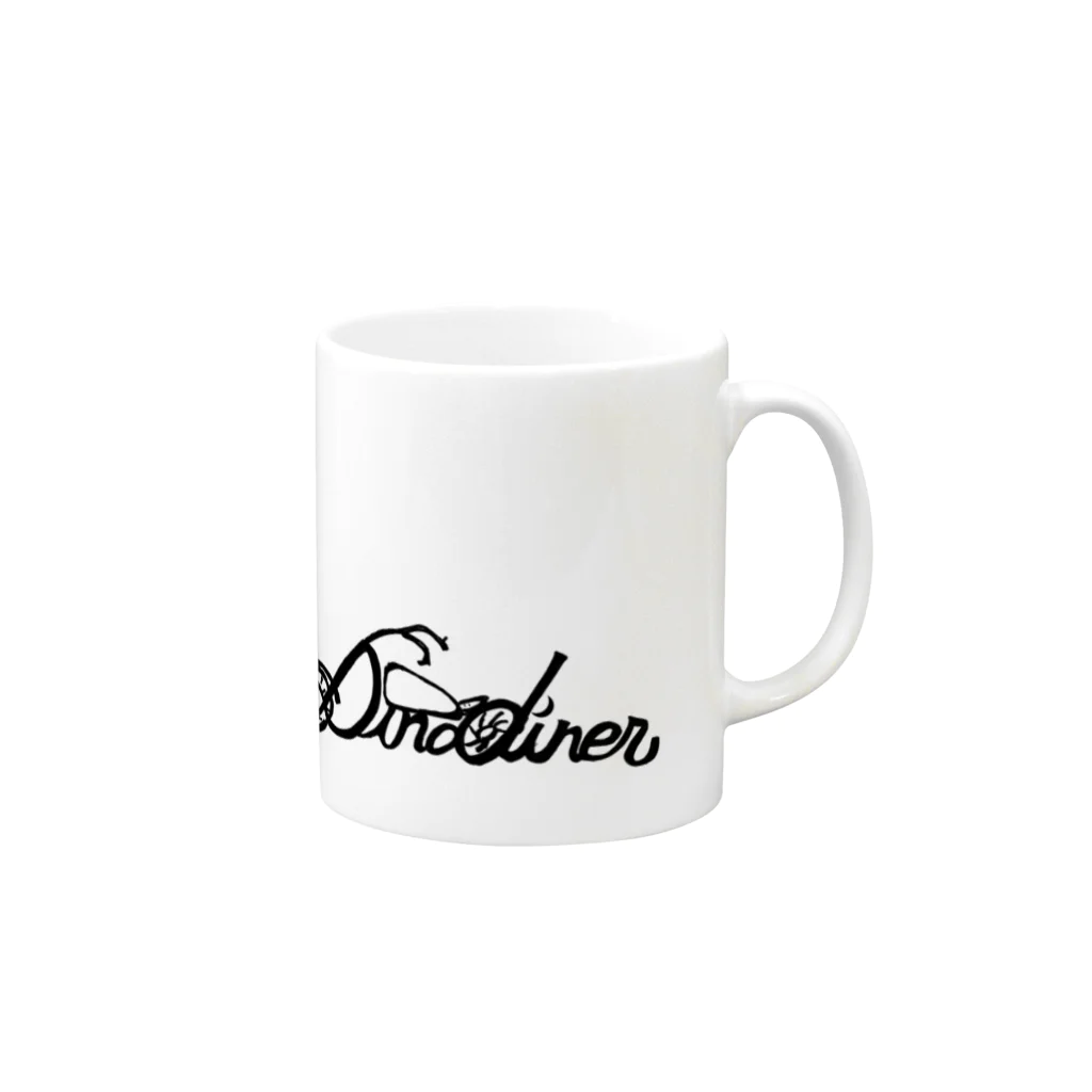 DINO DINERのマスターデザインT Mug :right side of the handle