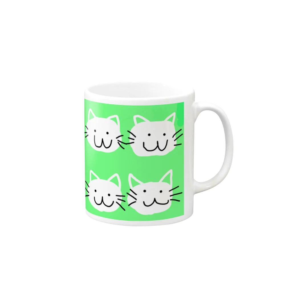 edamamedaisukiの四つ子の猫 Mug :right side of the handle