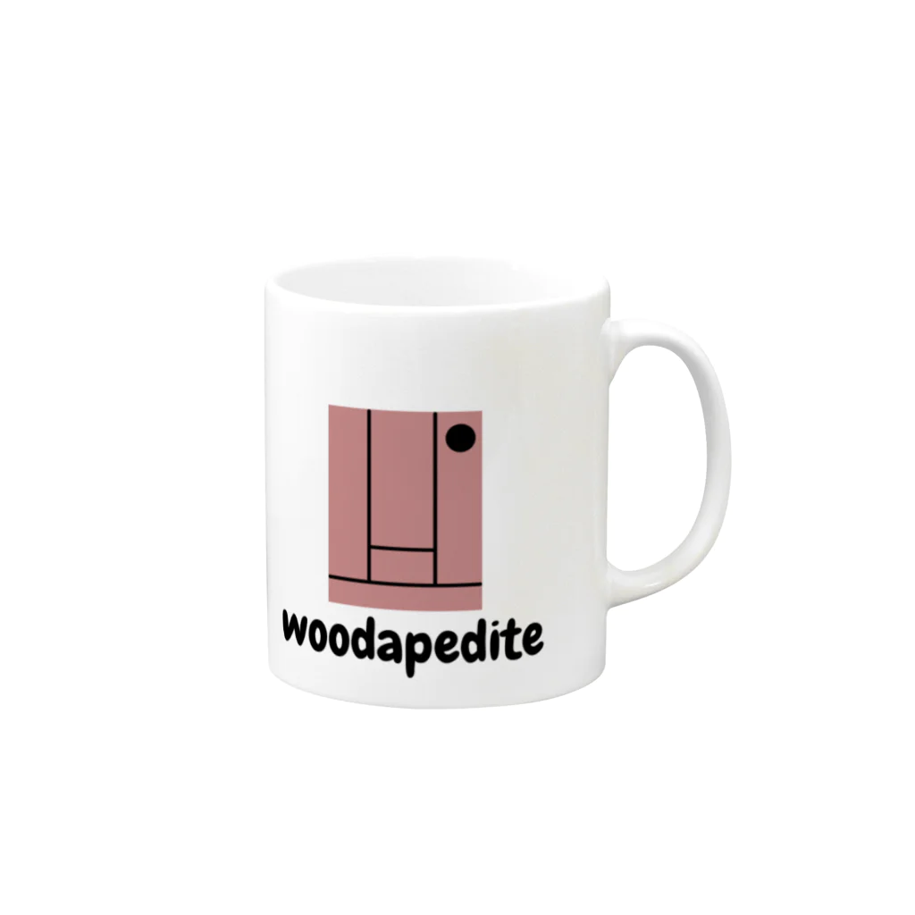 woodapedite Fukuoka shopのminimatou hanabue Mug :right side of the handle