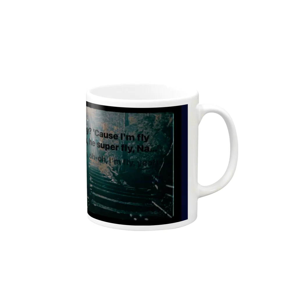 全米が泣いたPARC150のマグカップのwhy? cause i'me fly Mug :right side of the handle