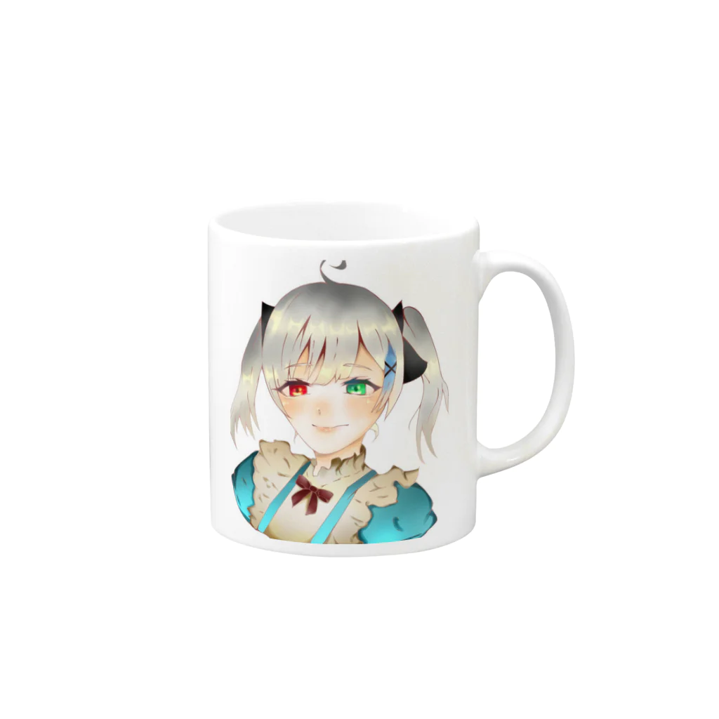 kanataショップのかなよんver.2021年冬 ｢メイドマグカップ！｣ Mug :right side of the handle