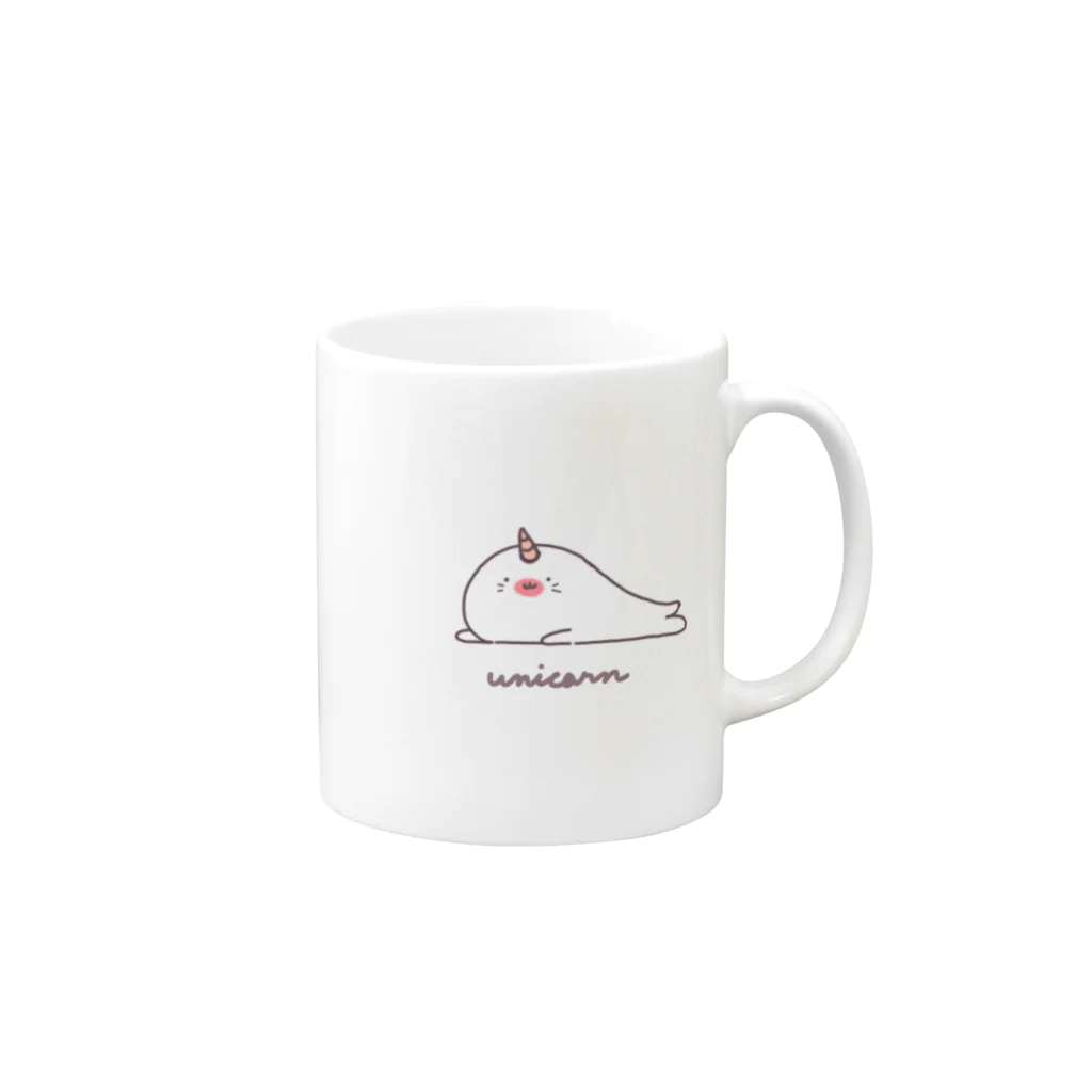 watamochiのあざゆにこ Mug :right side of the handle