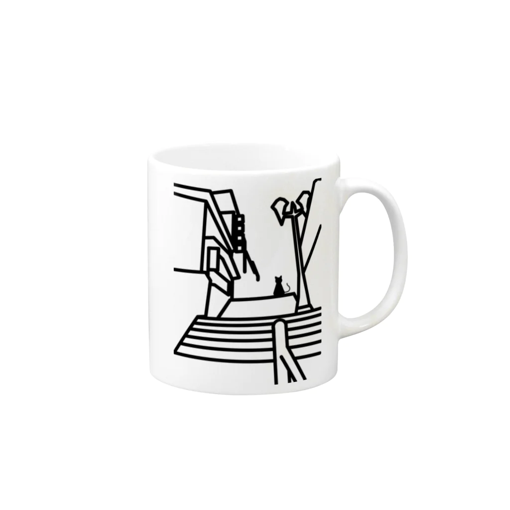 nabatachiの石階段を登る Mug :right side of the handle