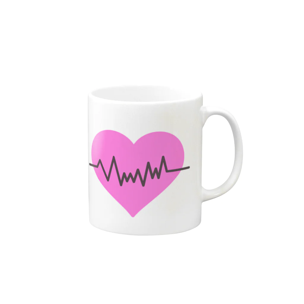 ＰａＮのHeart ECG Mug :right side of the handle