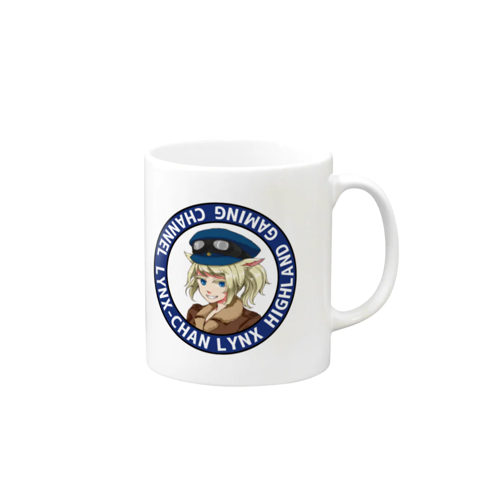 Lynx Highland shopのりんくすちゃん空軍士官 Mug :right side of the handle