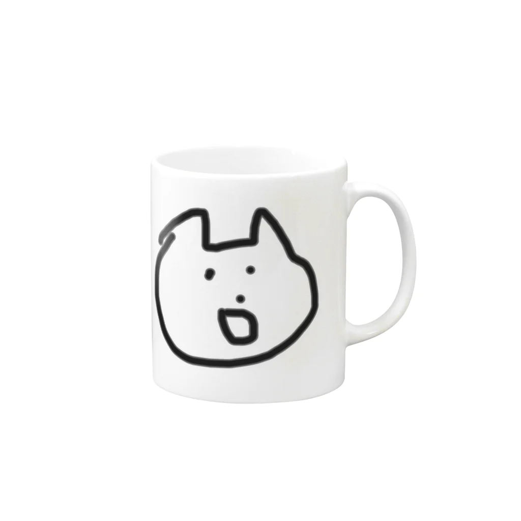 ひなたの微妙な顔のねこ Mug :right side of the handle