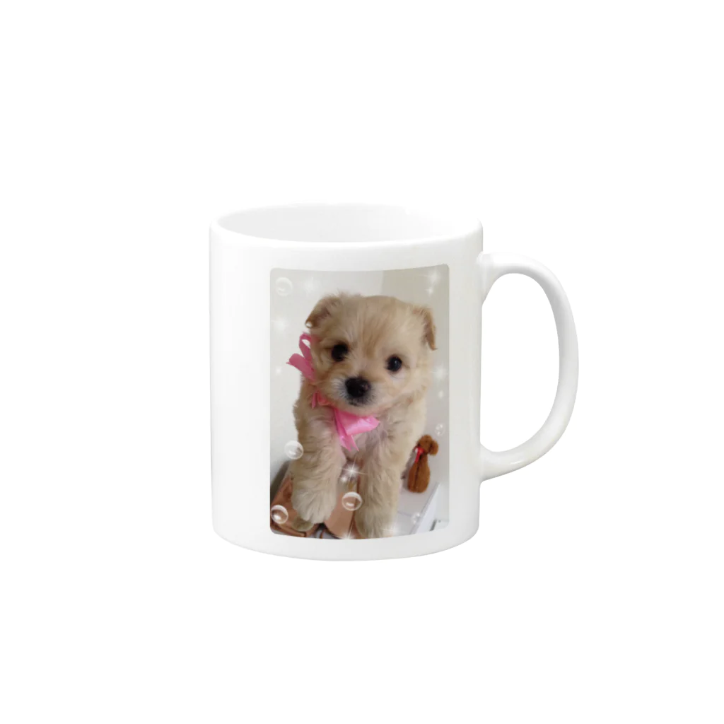 DOG♥ONEの子犬 Mug :right side of the handle